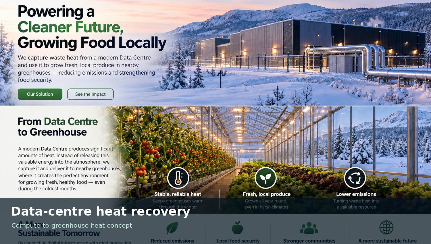 Data centre heat reuse concept